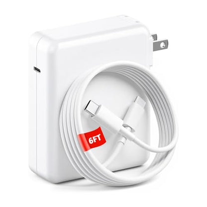 140W Mac Book Pro Charger, Fast Charger Power Adapter for Mac Book Air/Pro with 6FT C to C Cable Compatible with MacBook Pro/Air 16/15/14/13Inch/M1/M2/M3/M4/M5/iPad Pro 2026/2025/2024 and USB C Device - size: 140W CC