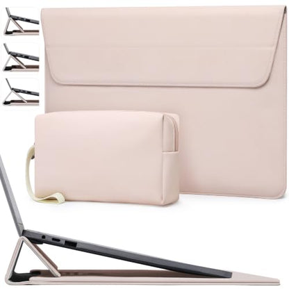 HYZUO 13 Inch Laptop Case Sleeve Bag with Adjustable Stand, Apricot | for MacBook Air 13 M5 A3449 M4 M3 M2 M1 2026-2018, 13" MacBook Neo 2026, MacBook Pro 13 M2 M1 2026-2016, Surface Pro, XPS 13 - color: Apricot, size: 13 Inch