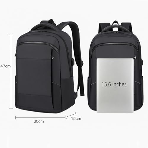 Business Trave Laptop Backpack Lightweight Anti-Theft Backpack with USB Charging Port Waterproof Computer Bag Casual Daypack - color: Gray