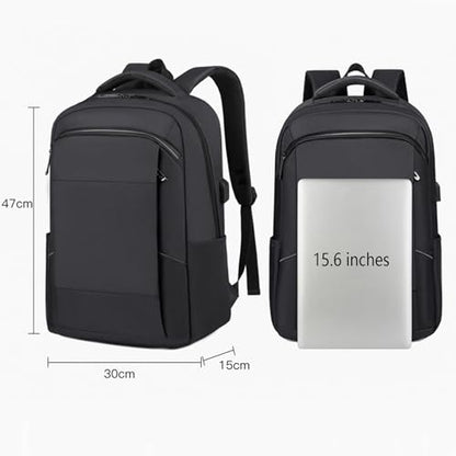 Business Trave Laptop Backpack Lightweight Anti-Theft Backpack with USB Charging Port Waterproof Computer Bag Casual Daypack - color: Green