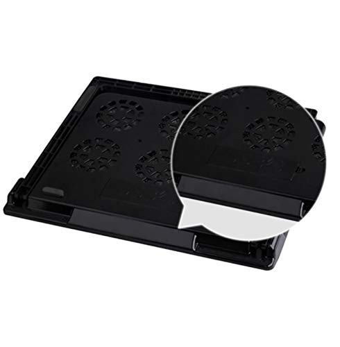 Laptop Cooling Pad Notebook Stand 6 Fans Cooler Fits 17 Inches for Laptop PC Computer USB Fan Cooling Pad (Color : Blue) (Black) - color: Black,Blue