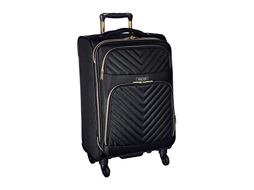 Kenneth Cole REACTION Chelsea 2-Piece Bundle - 20" Chevron Expandable 8-Wheel Carry-On Suitcase & Matching 15" Laptop Backpack, Black - color: Black, size: 2-Piece Bundle (Carry On + Backpack)