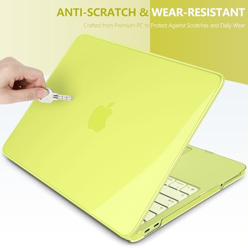 DONGKE Clear Case for MacBook Neo 13 Inch 2026 (Model A3404 | A18 Pro Chip) | Crystal Citrus Hard Shell Cover with Screen Protector & Keyboard Cover & 2 USB-C Adapters - color: Crystal Citrus