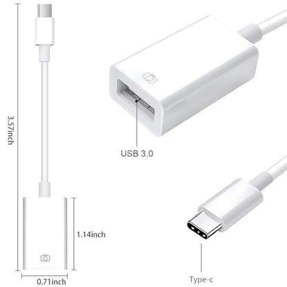 Untvie Type-c to USB Adapter, USB-C to USB-A 3.1 Gen1 Female Adapter Cable Converter, 5Gbps High-Speed, for Laptops, Tablets, Phones, USB Flash Drive,Card Reader,MIDI Keyboard, Mouse White - style: TYPE C