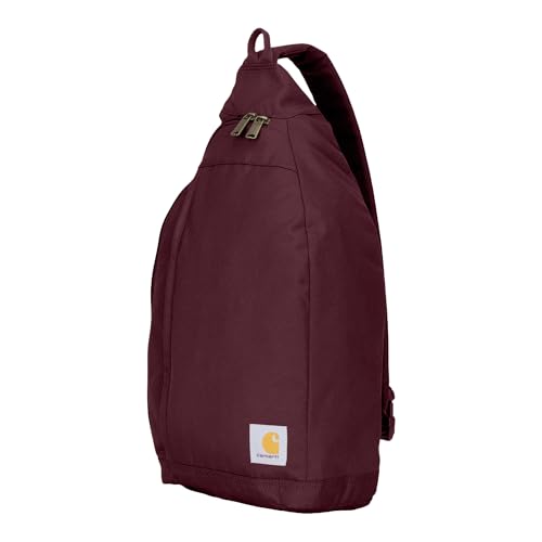 Carhartt Durable Sling Bag, Crossbody Backpack with Side Release Buckle, Tablet Sleeve and Adjustable Strap, Port, 10L - color: Port