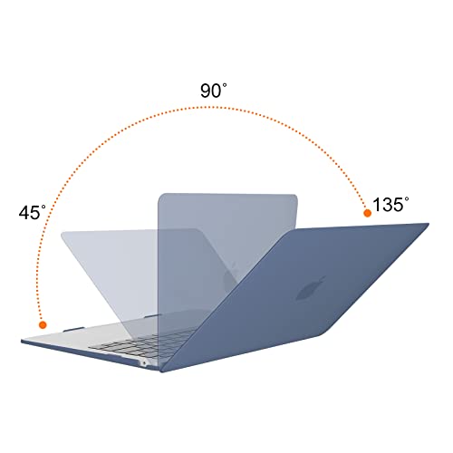 MOSISO Compatible with MacBook Air 13 inch Case 2022 2021 2020 2019 2018 Release A2337 M1 A2179 A1932 Touch ID, Plastic Hard Shell Cover Compatible with MacBook Air 13.3 inch Case, Steel Blue - color: Steel Blue