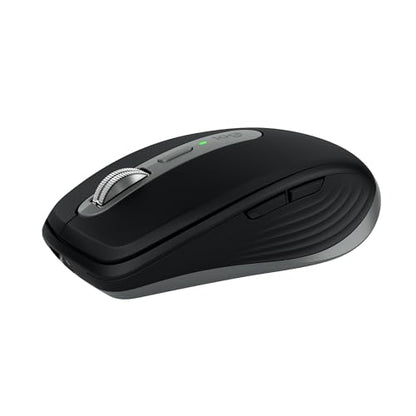 Logitech MX Anywhere 3S Mac Compact Wireless Mouse 8K DPI - Space Grey | Compact, Bluetooth, Any-surface tracking, Quiet clicks, USB C, iPad compatible - color: Space Grey