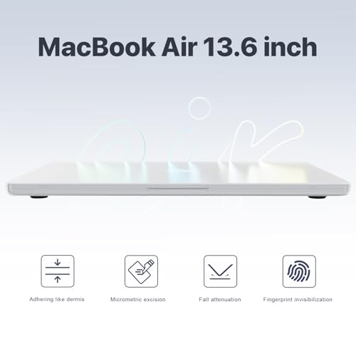 Macaset for MacBook Air 13 inch Case | M5 M4 M3 M2 | 2026–2022 | Precision Fit | Original-Color Match | Durable Hard Shell | Micro-Clip Closure | Scratch & Fingerprint Resistant - color: Frosted Clear