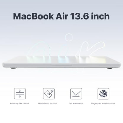 Macaset for MacBook Air 13 inch Case | M5 M4 M3 M2 | 2026–2022 | Precision Fit | Original-Color Match | Durable Hard Shell | Micro-Clip Closure | Scratch & Fingerprint Resistant - color: Frosted Clear