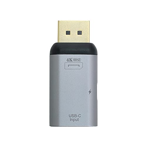 USB-C Type C Female Source to Displayport DP Sink HDTV & PD Power Adapter 4K 60hz 1080p for Phone & Laptop
