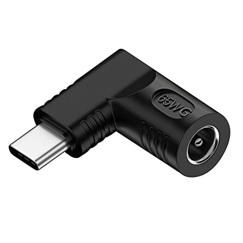 DC Jack 5.5x2.1mm Input to USB-C Type-C Angled 90 Degree Power Plug Charge Adapter for Laptop Phone - style: 5.5x2.1mm