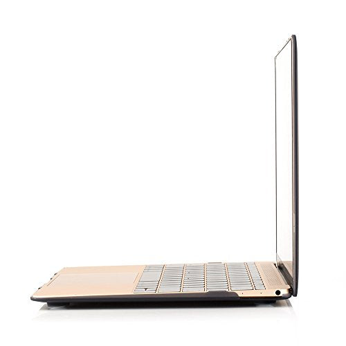 RUBAN Hard Shell Protective Case Compatible with MacBook 12 Inch A1534, Slim Snap On Cover (Black) - color: Black