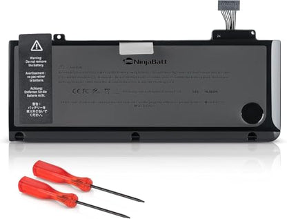 NinjaBatt Battery for Apple MacBook Pro 13" A1278 A1322 Mid 2012 2011 | Fits Early 2011 Late 2011 2010 2009 661-5557 MC375LL/A MB990J/A MB991J/A MC700J/A – Li-po 76.56Wh 11.6V 12-month warranty - size: A1278 A1322