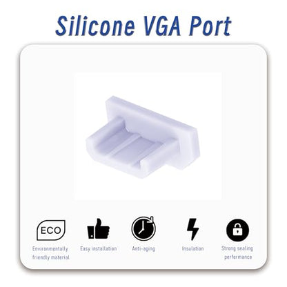 10 PCS Micro USB Port Anti-dust Plugs, Silicone Covers Caps Stoppers, Port Protector for PC Laptop Notebook Computers, Other Devices, 0.26 x 0.09 (LxW) - size: Micro USB/Transparent/10 PCS