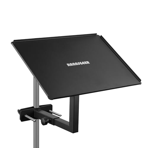 Laptop Tray for Speaker Stand, 360° Swivel Adjustable Tablet Mount for Treadmill, DJ Equipment, Projector Stand (9.8" x 13")