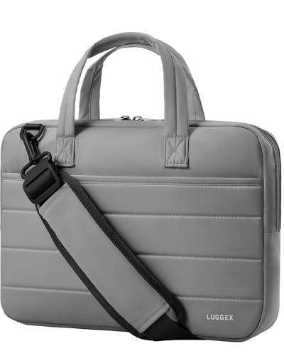 LUGGEX Laptop Bag 13-14 Inch, LTX02 360° Protective Laptop Sleeve with Shoulder Strap, Compatible with MacBook Air/Neo/Pro 13/14 Inch (LTX-Core, Grey) - color: Grey, size: 13-14 Inch for Macbook Air & Pro