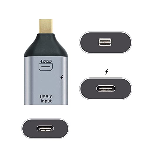 xiwai USB-C Type C Female Source to Mini Displayport DP Sink HDTV & PD Power Adapter 4K 60hz 1080p for Phone & Laptop - style: USB-C Type C to Mini Displayport DP