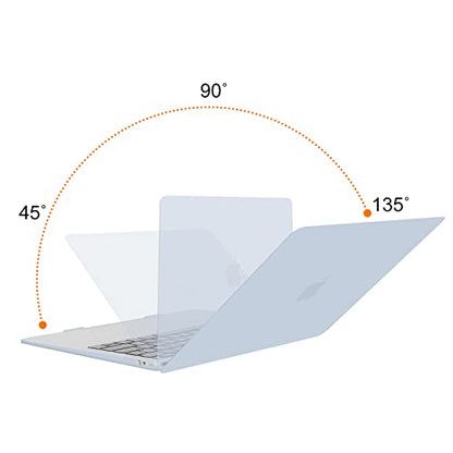 MOSISO Compatible with MacBook Air 13 inch Case M1 2021 2020 2019 2018 | A2337 A2179 A1932, Protective Hard Shell&Keyboard Cover&Screen Film&Pouch for MacBook Air 13.3 inch Case, Baby Blue - color: Baby Blue