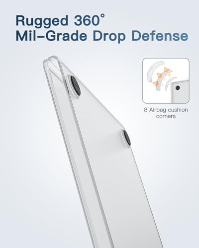 Fintie Matte Case for MacBook Air 13.6 Inch 2026-2022, Frost Clear | M5 M4 M3 M2 A3449 A3240 A2681 A3113, Anti-Scratch, Fingerprint Resistant, TPU Bumper, Hard Shell Cover - color: Frost Clear