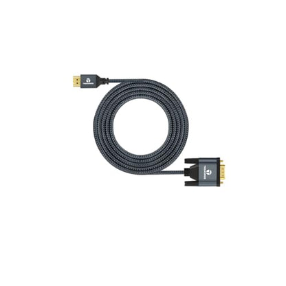 Thsucords HDMI to VGA Cable 6.6FT. Gold Plated Braided HDMI to VGA Adapter Cable (Male to Male) for Computer, Desktop, Laptop, PC, Monitor, Projector - size: 6.6FT, style: 1-Pack