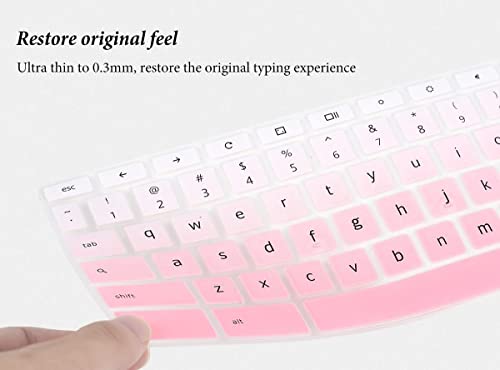 Keyboard Cover for 15.6" Acer Chromebook 315 CB315-3HT/Acer Chromebook 715 CB715/17.3" Acer 317 Chromebook Laptop with Numeric Keypad, Acer Chromebook 15 CB315-3HT-C296/C6XF/C16B Skin-Gradual Pink - color: Gradual Pink