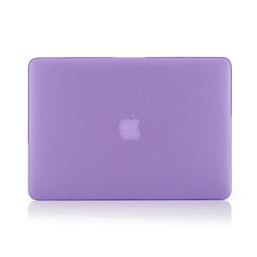 RUBAN Case For MacBook Retina Pro 15 inch A1398 (2015-2012) , Plastic Smooth Matte Hard Case Shell with TPU Keyboard Cover, Purple - color: Purple
