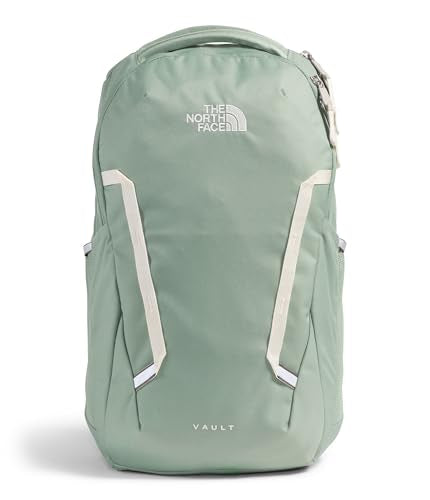 The North Face Vault Everyday Laptop Backpack, Slate Moss/Wht Dune, OSFA | Commuter Travel Bag, Water-Repellent, Spacious Main Compartment - color: Slate Moss/White Dune