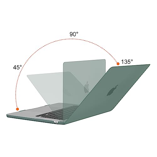 MOSISO Compatible with MacBook Air 13 inch Case M5 2026 M4 2025 M3 M2 2024-2022 A3449 A3240 A3113 A2681,Hard Shell&Sleeve Bag&Keyboard Skin&Webcam Cover&ScreenFilm for MacBook Air 13.6, Emerald Green - color: Emerald Green