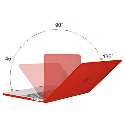 MOSISO Compatible with MacBook Pro 13 inch Case M2 M1, Red | Plastic Hard Shell Case Cover 2026-2016A2338 A2251 A2289 A2159 A1989 A1708 A1706 with/without Touch Bar - color: Red