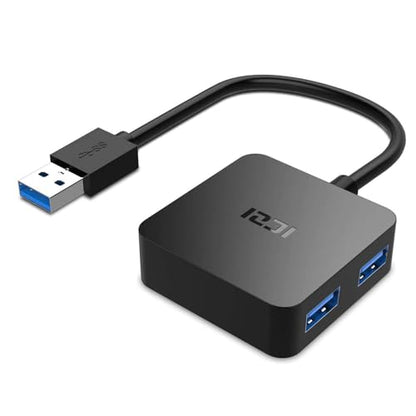 ICZI USB 3.0 Hub, 4 Ports USB Splitter Multiple Extender for Laptop, PC, MacBook, Mac mini, iMac, Surface Pro, Mobile HDD - size: 0.5ft