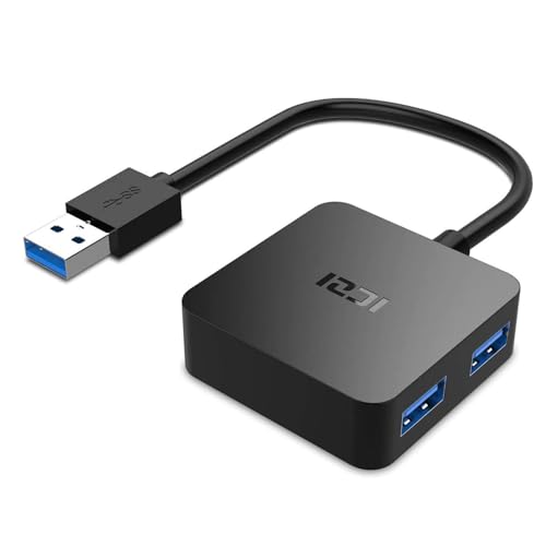 ICZI USB 3.0 Hub, 4 Ports USB Splitter Multiple Extender for Laptop, PC, MacBook, Mac mini, iMac, Surface Pro, Mobile HDD - size: 0.5ft