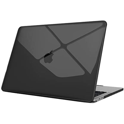 Fintie Hard Shell Case for MacBook Pro 13 Inch, Crystal Black | A2338(M2 M1) A2251 A2289 A2159 A1989 A1706 A1708 (2016-2023) with/Without Touch Bar, Snap-On Cover, Lightweight - color: Crystal Black, size: Pro 13 Inch