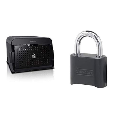 Kensington Universal Tablet and Laptop AC Lock & Charge Station (K62880NA) and Master Lock Combination Lock