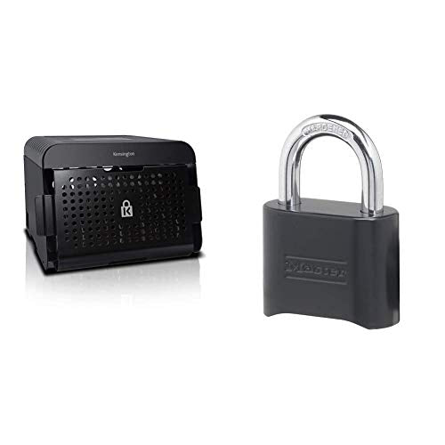 Kensington Universal Tablet and Laptop AC Lock & Charge Station (K62880NA) and Master Lock Combination Lock