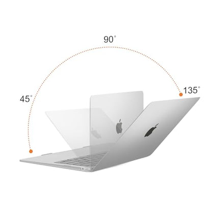 MOSISO Compatible with MacBook Air 13 inch Case M1 2021 2020 2019 2018 Release A2337 A2179 A1932 Touch ID, Plastic Hard Shell Cover&Keyboard Cover for MacBook Air 13.3 inch Case M1, Frost - color: Frost