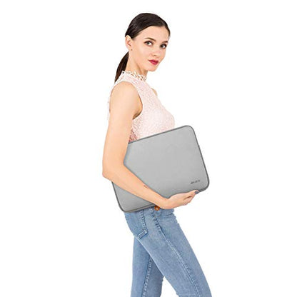 MOSISO Laptop Case 13.3 inch, 13-13.3 inch Laptop Sleeve with Small Case | Compatible with MacBook Air/Pro 13/Pro 14 M5 M4 M3 M2 M1, HP Dell ASUS Lenovo, Neoprene Computer Sleeve Bag, Light Gray - color: Light Gray, size: 13.3 inch