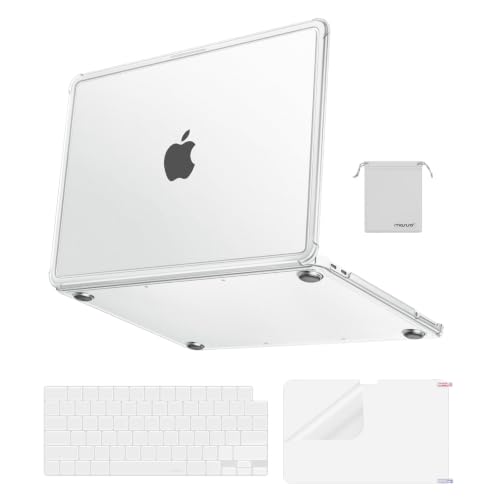 MOSISO Compatible with MacBook Neo Case 13 inch 2026 A3404 A21 Pro Chip | 4 in 1 Kit Precision Fit Matte Finish Hard Shell Case with Reinforced Corners, Anti-Crack Cover, Matte Clear - color: Matte Clear
