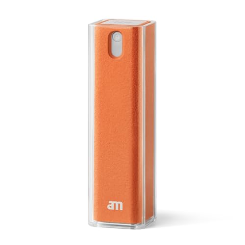 am Screen Cleaner Mist Spray with Microfiber Cloth Around – Alcohol-Free, Streak-Free Screen Cleaning Kit for Smartphones, Tablets, Laptops, Smart TVs & Car Screens, 1 Pack, Orange - color: Orange, size: 0.35 Fl Oz (Pack of 1)
