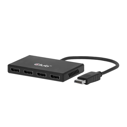 Club 3D CSV-7400 DisplayPort to Quad Displayport MST Hub 4 x 4K 30Hz