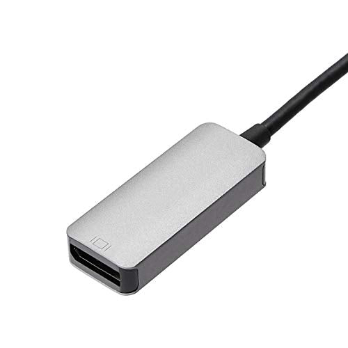 Amazon Basics Aluminum Uni-Directional USB-C (Source) to DisplayPort (Display) Adapter (4K@60Hz), Thunderbolt 3 Compatible, Grey