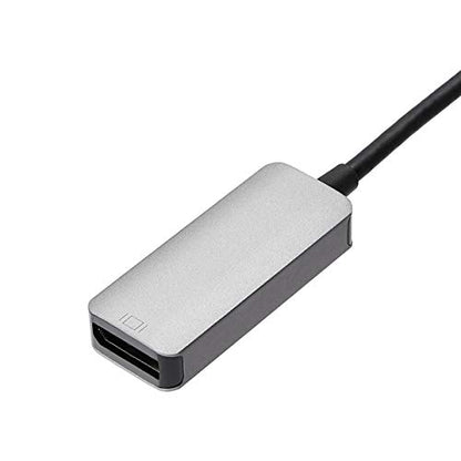 Amazon Basics Aluminum Uni-Directional USB-C (Source) to DisplayPort (Display) Adapter (4K@60Hz), Thunderbolt 3 Compatible, Grey