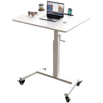 Height Adjustable Standing Desk, Laptop Table with Wheels Rocker, Portable Mobile Study Desk, Steel Frame Stable Side Table,Easy to Install(B) - color: B