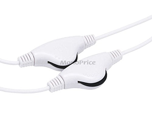 Monoprice 107116 Headphone Splitter with Separate Volume Controls, White