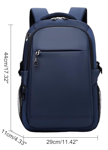 JiaYou Laptop Backpack for Men and Women 14 Inch Water Resistant Business Travel Daypack with USB Charging Port(Navy Blue,14 Liters) - color: Navy Blue