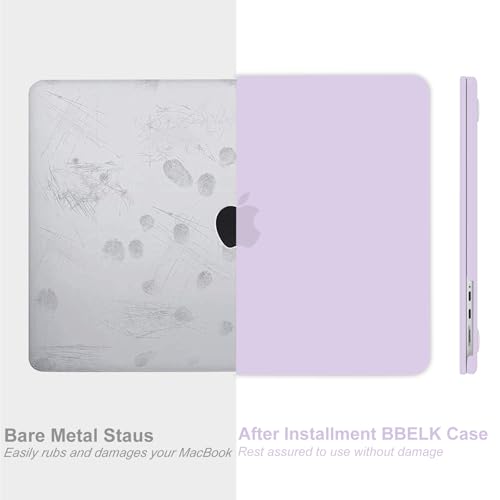 B BELK Compatible with MacBook Pro 14 inch Case 2026-2021 M5 M4 M3 M2 M1 A3427 A3426 A3434 A3112 A3185 A3401 A2918 A2992 A2779 A2442, Plastic Hard Shell Case+Keyboard Cover+Screen Protector, Purple - color: Clear Purple