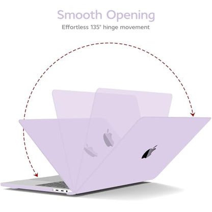 Anban for MacBook Pro 13 inch Case 2025 2024 2023 2022 2021 2020-2016 M2 M1 | Model A2338 A2251 A2289 A2159 A1989 A1708 A1706, Plastic Laptop Hard Shell Case with Keyboard Cover &Screen Protector, Purple - color: Lavender Purple