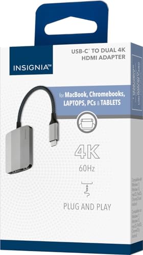 INSIGNIA USB-C to Dual 4K HDMI Adapter - style: USB-C to Dual HDMI Adapter