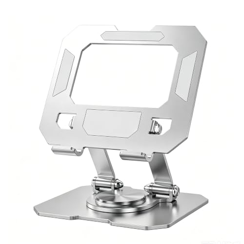 Laptop Stand，Laptop Riser，Ergonomic Tablet Stand，Phone Holder for Desk | Adjustable，Aluminum Alloy，Portable，Foldable，Collapsible，Desk Riser，Laptop Riser For Desk，Laptop Desk Stand - color: Silver