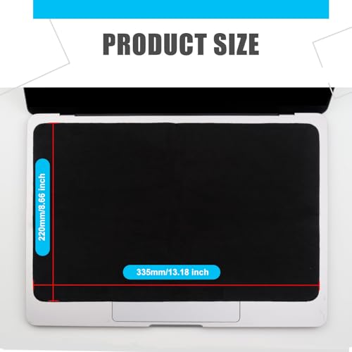3 Pack Microfiber Liner Cleaning Cloth 15" 16" MacBook Air/MacBook Pro Screen Keyboard Imprint Protection, Keyboard Protector Compatible with MacBook Air 15.3" /MacBook Pro 15"/MacBook Pro 16"-Black - color: Black（3 Pack）, size: 13.19" x 8.66"