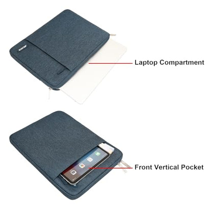 MOSISO Laptop Case 13 inch, Laptop Sleeve Bag with Pocket | Compatible with MacBook Neo A3404 2026/Air/Pro 13 M5/M4/M3/M2/M1 2026-2016, Polyester Vertical Computer Bag, Haze Blue - color: Haze Blue, size: 13 inch